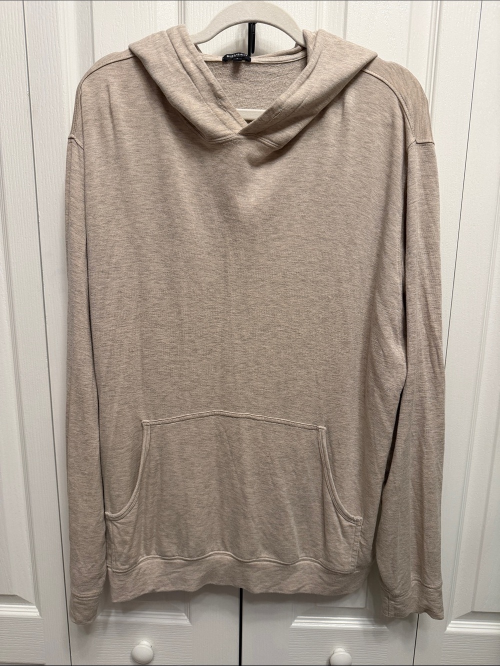 Bleusalt Malibu Bamboo Soft Knit Pullover Hoodie Heathered Taupe Size 5